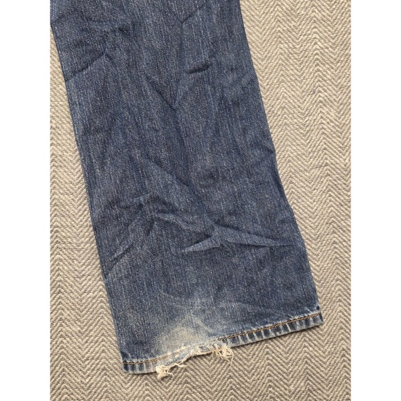 True Religion Straight Leg Jeans Mens 29 Blue Medium Wash Made in USA Distressed - Picture 9 of 11